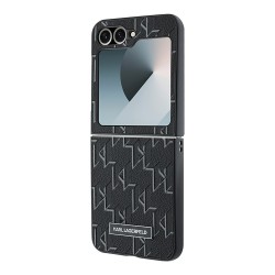 Karl Lagerfeld для Galaxy Z Flip 6 чехол PU-кожа Monogram Black