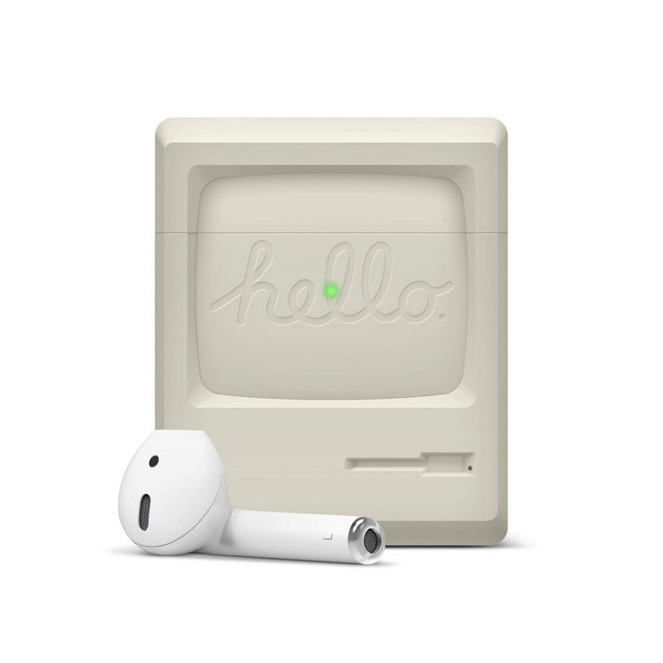 Чехол Elago Unique AW3 Retro design Silicone case для AirPods 1|2, Classic White