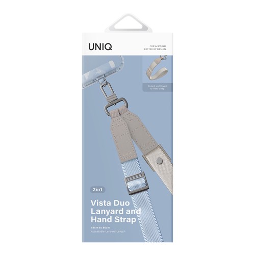 Uniq ремешок на шею/руку Vista Duo 2-in-1 Lanyard and Handstrap Sky/Beige