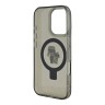 Karl Lagerfeld для iPhone 16 Pro чехол PC/TPU + Ring stand NFT Karl & Choupette Hard Black (MagSafe)