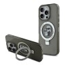 Karl Lagerfeld для iPhone 16 Pro чехол PC/TPU + Ring stand NFT Karl & Choupette Hard Black (MagSafe)