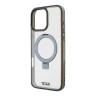 TUMI для iPhone 16 Pro чехол PC/TPU + Aluminium Ring stand Hard Transp/Black (MagSafe)