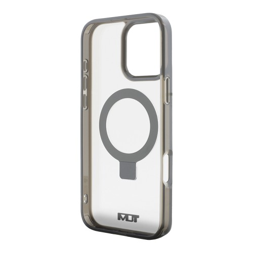 TUMI для iPhone 16 Pro чехол PC/TPU + Aluminium Ring stand Hard Transp/Black (MagSafe)