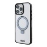 TUMI для iPhone 16 Pro чехол PC/TPU + Aluminium Ring stand Hard Transp/Black (MagSafe)