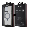 TUMI для iPhone 16 Pro чехол PC/TPU + Aluminium Ring stand Hard Transp/Black (MagSafe)