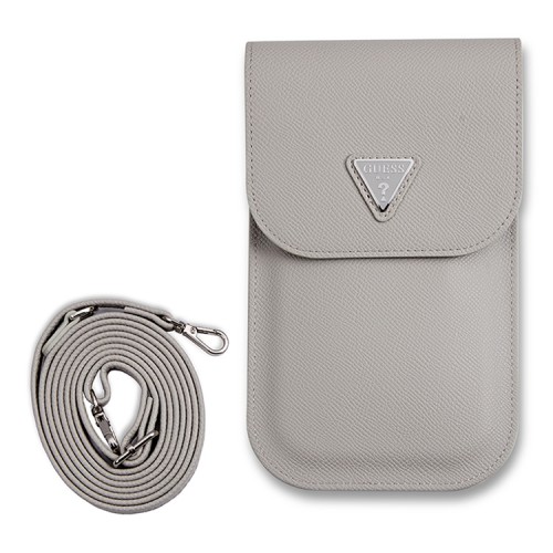 Guess для смартфонов сумка Wallet Bag Grained PU leather Triangle metal logo Beige