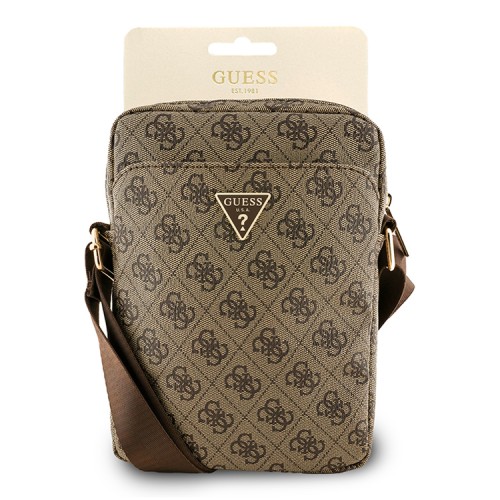Guess для планшетов 10" сумка 4G Bag with Triangle metal logo Brown