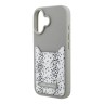 Karl Lagerfeld для iPhone 16 чехол Cardslot PU-кожа зернистая Leopard pocket Grey