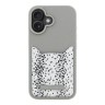 Karl Lagerfeld для iPhone 16 чехол Cardslot PU-кожа зернистая Leopard pocket Grey