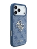 Guess для iPhone 17 Pro Max чехол PU 4G Big metal logo Hard + Pearl Hand Strap Blue