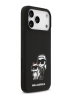 Karl Lagerfeld для iPhone 17 Pro чехол Liquid Silicone Sketch Karl & Choupette Hard Black (MagSafe)