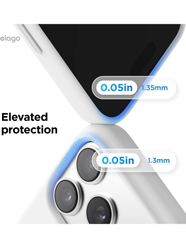 Elago для iPhone 17 Pro Max чехол Magnetic Silicone White (MagSafe)