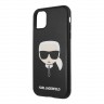 Чехол Karl Lagerfeld PU Leather Karl's Head Hard для iPhone 11, черный