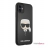 Чехол Karl Lagerfeld PU Leather Karl's Head Hard для iPhone 11, черный