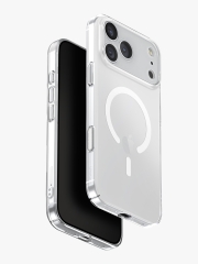 Uniq для iPhone 17 Pro Max чехол AirSuit Glossy Clear/White (MagSafe)
