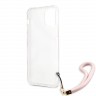 Guess Marble Hard +Nylon hand cord для 12 | 12 Pro, розовый GUHCP12MKSMAPI