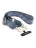Guess для iPhone 17 Pro Max чехол Crossbody PU 4G Big metal logo Gold camera Hard + Strap Blue
