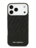 Karl Lagerfeld для iPhone 17 Pro чехол PU Full Wrapped Repeated logo Metal Cam Hard Black (MagSafe)
