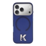 Karl Lagerfeld для iPhone 17 Pro чехол IML K HEAD Metal logo & Camera прозрачный/синий (MagSafe)