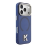 Karl Lagerfeld для iPhone 17 Pro чехол IML K HEAD Metal logo & Camera прозрачный/синий (MagSafe)