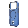 Karl Lagerfeld для iPhone 17 Pro чехол IML K HEAD Metal logo & Camera прозрачный/синий (MagSafe)