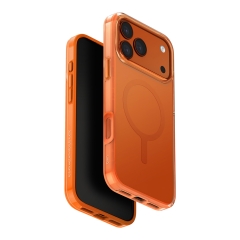 Uniq для iPhone 17 Pro чехол Clario Volt Orange (MagSafe)