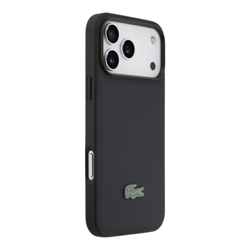 Lacoste для iPhone 17 Pro чехол PVC Lacquer Metal logo Hard Marine (MagSafe)