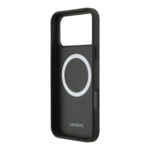 Lacoste для iPhone 17 Pro чехол PVC Lacquer Metal logo Hard Marine (MagSafe)