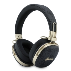 Guess наушники беспроводные накладные Bluetooth HP ENC Flat PU 4G with Script Metal Logo Black