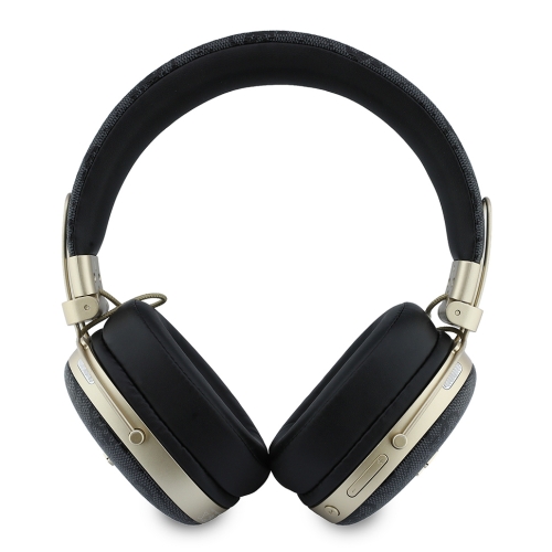 Guess наушники беспроводные накладные Bluetooth HP ENC Flat PU 4G with Script Metal Logo Black