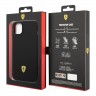 Чехол Ferrari Liquid Silicone with metal logo Hard для iPhone 14, черный