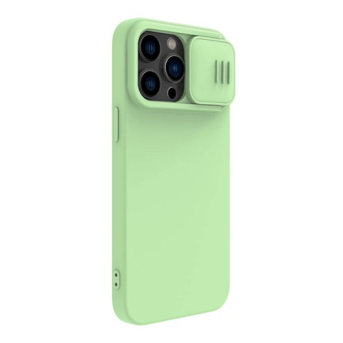 Чехол Nillkin CamShield Silky Magnetic Silicone для iPhone 14 Pro Max, Mint Green (magsafe)