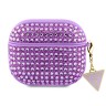 Чехол Guess Diamond Rhinestone with Triangle charm для Airpods 3 (2021), фиолетовый