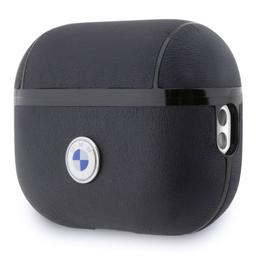 BMW для Airpods Pro 2 чехол Signature leather with metal logo Navy