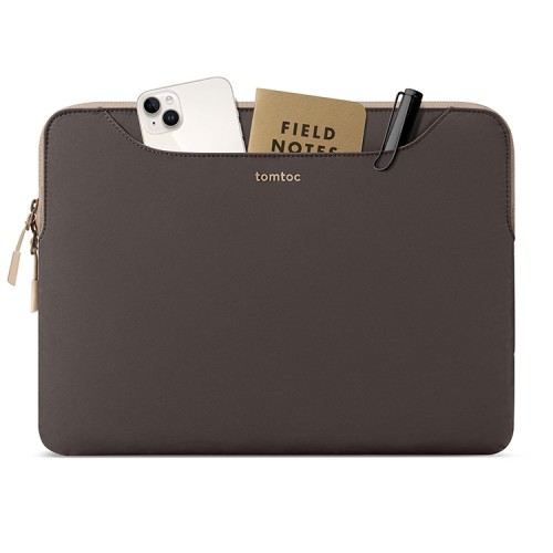 Tomtoc для ноутбуков 13" MacBook Pro|Air M2 | M1 сумка TheHer Laptop Handbag A21 Cookie (коричневый/бежевый)