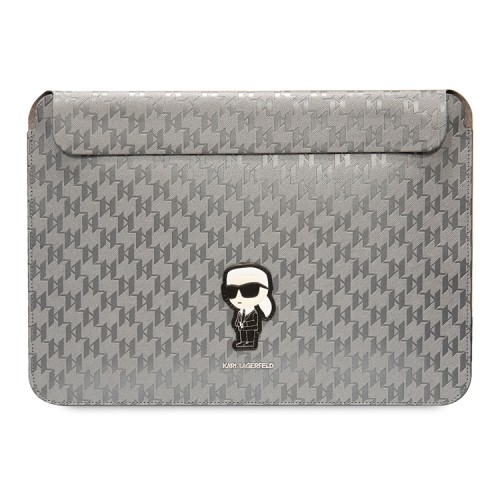 Karl Lagerfeld для ноутбуков 13"/14" чехол Saffiano Sleeve Monogram NFT Karl Ikonik Silver