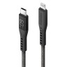 EnergEA Кабель FLOW USB-C to Lightning MFI C94 PD60W 3A DISPLAY Nanoweave Magnetic tie Black 1.5m