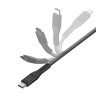 EnergEA Кабель FLOW USB-C to Lightning MFI C94 PD60W 3A DISPLAY Nanoweave Magnetic tie Black 1.5m