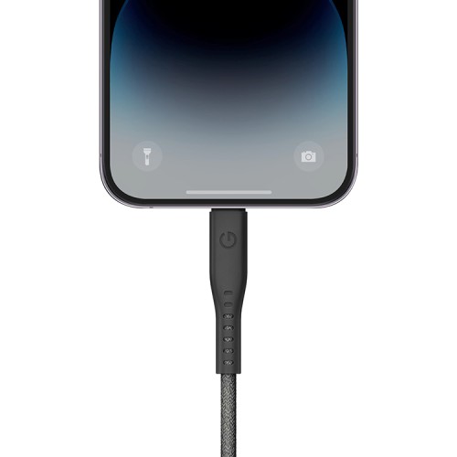 EnergEA Кабель FLOW USB-C to Lightning MFI C94 PD60W 3A DISPLAY Nanoweave Magnetic tie Black 1.5m