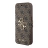 Guess для iPhone 15 Pro Max чехол PU 4G Big metal logo Booktype Brown