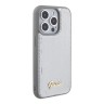 Guess для iPhone 15 Pro чехол Sequins Script metal logo Hard Silver