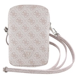 Guess для смартфонов сумка Wallet Zipper Pouch 4G with Triangle metal logo Pink