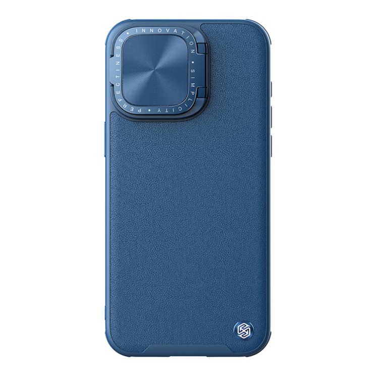 Nillkin для iPhone 15 Pro Max чехол CamShield ProP PU Leather Magnetic Blue (magsafe)