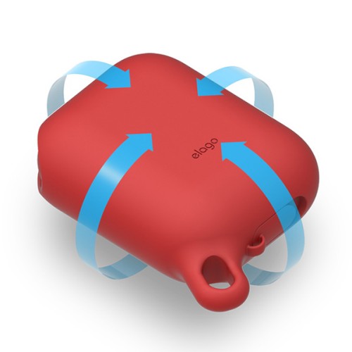 Чехол Elago Waterproof Hang case для AirPods 1/2, красный