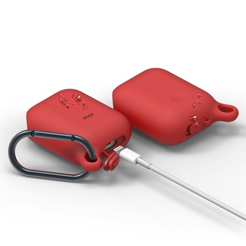 Чехол Elago Waterproof Hang case для AirPods 1/2, красный