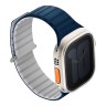 Uniq для Apple Watch 49-46-45-44 mm ремешок Revix EVO reversible Magnetic Royal Blue/Chalk