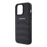 AMG для iPhone 15 Pro Max чехол Leather Debossed lines Hard Black