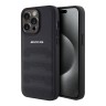 AMG для iPhone 15 Pro Max чехол Leather Debossed lines Hard Black