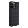 AMG для iPhone 15 Pro Max чехол Leather Debossed lines Hard Black