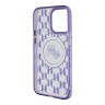 Karl Lagerfeld для iPhone 15 Pro чехол PC/TPU Monogram NFT Karl & Choup Metal Camera Hard Purple (MagSafe)